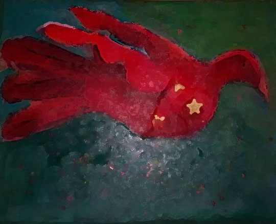 painting 'Redbird Stars'