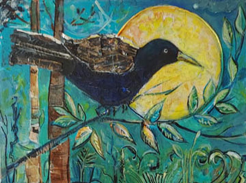 painting 'Full Moon Bird'
