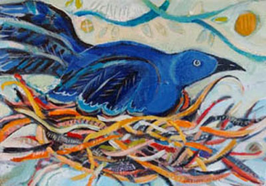 painting 'Bird/Nest'